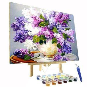 Paint By Numbers Kit Purple Lavender Flowers